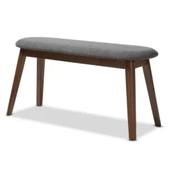 Baxton Studio Easton Mid Century Modern Walnut Finished Wood Fabric Upholstered Bench -Cozy Living Deals Store GUEST d2eafe6b e0aa 4089 a6a3 8560430aad71