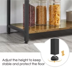 Yaheetech 5-Tier 56" H Baker’s Rack With Wire Basket & Power Outlets, Rustic Brown -Cozy Living Deals Store GUEST d2f303d9 3cac 4624 b80c 1ccb09947458