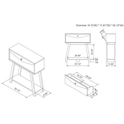 Heleney Mailbox Console Table - MiBasics 7 Heleney Mailbox Console Table - MiBasics - Image 7