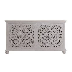 Bree Coastal 4 Door Sideboard White - Treasure Trove Accents