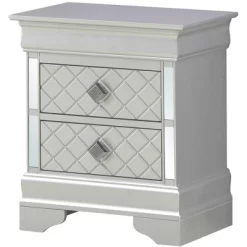 Passion Furniture Verona 2-Drawer Nightstand (24 In. H X 16 In. W X 21 In. D)