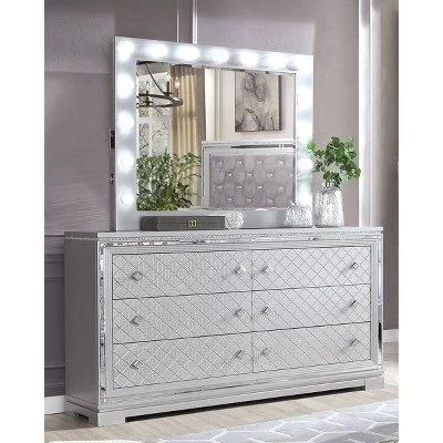6pc Tenaya Bedroom Set Silver/Gray - HOMES: Inside + Out 5 6pc Tenaya Bedroom Set Silver/Gray - HOMES: Inside + Out - Image 5