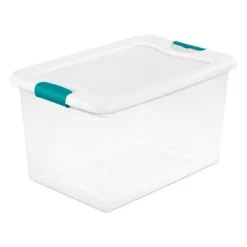 Sterilite 6 Qt Latch Storage Box,12 Pack, And 64 Qt Latch Storage Box, 6 Pack