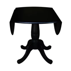 Davidson Round Dual Drop Leaf Pedestal Table Black - International Concepts 15 Davidson Round Dual Drop Leaf Pedestal Table Black - International Concepts -Cozy Living Deals Store GUEST d623423f 8a75 4856 aaad 294e5632ff58