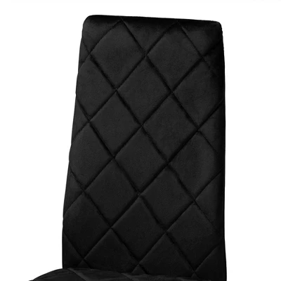 4pc Blaise Velvet Fabric Upholstered And Metal Dining Chair Set - Baxton Studio 2 4pc Blaise Velvet Fabric Upholstered And Metal Dining Chair Set - Baxton Studio - Image 2