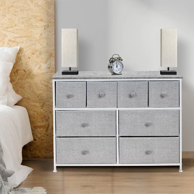 Sorbus Drawer Fabric Dresser For Bedroom Home And Office Gray 2 Sorbus Drawer Fabric Dresser For Bedroom Home And Office Gray - Image 2
