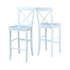 30" X-Back Counter Height Barstool White - International Concepts -Cozy Living Deals Store GUEST d749c1eb 67da 41c9 af77 719495b98f3e
