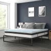 Flash Furniture 14 Inch Metal Platform Bed Frame With 10 Inch Pocket Spring Mattress In A Box And 2 Inch Cool Gel Memory Foam Topper