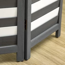 HOMCOM 5.6' 4 Panel Room Divider Folding Privacy Screen Panel, Louvred Freestanding Privacy Divider, White / Grey -Cozy Living Deals Store GUEST d7eb47df fcff 4d1b 912d 39b84d82b0f1