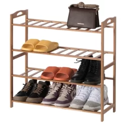 Basicwise Bamboo Storage Shoe Rack, Free Standing Shoe Organizer Storage Rack -Cozy Living Deals Store GUEST d80623a0 8d2d 4f57 986f 13ba3e6407fd