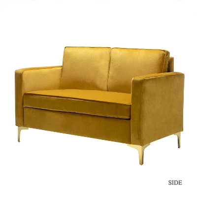 Eldoria Sofa Loveseat With Gold Stainless Leg | Karat Home 12 Eldoria Sofa Loveseat With Gold Stainless Leg | Karat Home - Image 12