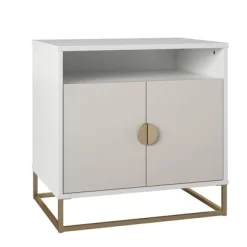 Kelly Accent Cabinet White/Taupe - Paris Hilton X The Novogratz 11 Kelly Accent Cabinet White/Taupe - Paris Hilton X The Novogratz -Cozy Living Deals Store GUEST d84f4ff9 70e5 4e66 8647 e86f3278a739