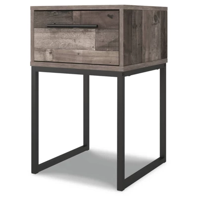 Neilsville Nightstand Black/Gray/Beige - Signature Design By Ashley 2 Neilsville Nightstand Black/Gray/Beige - Signature Design By Ashley - Image 2