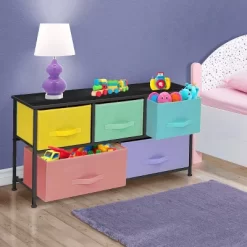 Sorbus Drawer Dresser For Bedroom Home And Office And More Black/Pastels