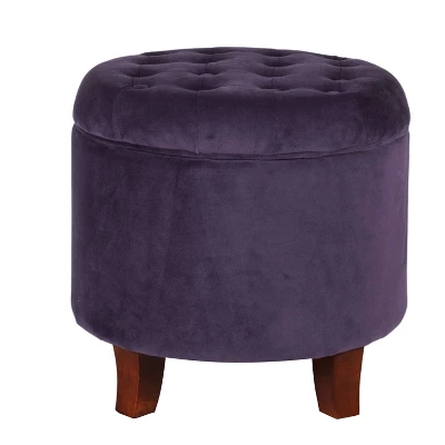 Large Round Button Tufted Storage Ottoman - HomePop 10 Large Round Button Tufted Storage Ottoman - HomePop - Image 10