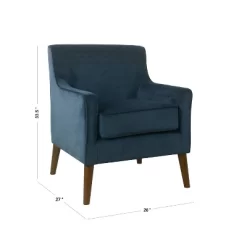 Davis Mid-Century Accent Chair Navy Velvet - HomePop 11 Davis Mid-Century Accent Chair Navy Velvet - HomePop -Cozy Living Deals Store GUEST d8f629df ba82 40a9 9483 aeb72cef685b