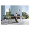 Set Of 2 Fusion Contemporary Side Dining Chair Gray And Stainless Steel - Armen Living