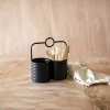 O-Handle Utensil Caddy Black Metal - Foreside Home & Garden