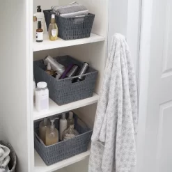 Simplify 3pc Rattan Tote Set With Sterling Silver Handles Charcoal 17 Simplify 3pc Rattan Tote Set With Sterling Silver Handles Charcoal -Cozy Living Deals Store GUEST dac1a4c4 3a8f 46ce 8a84 3a644354793b