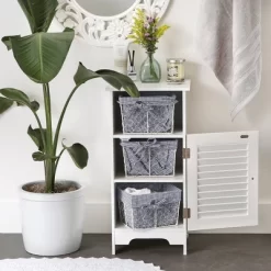 Design Imports Set Of 3 S Antique White Chicken Wire French Gingham Check Liner Baskets Blue/White -Cozy Living Deals Store GUEST daf0b654 e5ca 444f a2af c5a7bb9f66a5