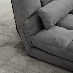 HOMCOM Convertible Floor Sofa Chair, Folding Couch Bed, Guest Chaise Lounge With 2 Pillows, Adjustable Backrest And Headrest -Cozy Living Deals Store GUEST db19ed08 552c 4b35 bc6a bedee43aa74e