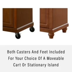 Cambridge Granite Top Portable Kitchen Island/Cart Cherry/Black - Crosley -Cozy Living Deals Store GUEST db831baf 847f 4bbd ab9f c62fa6352adb
