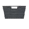 Simplify 3pc Rattan Tote Set With Sterling Silver Handles Charcoal