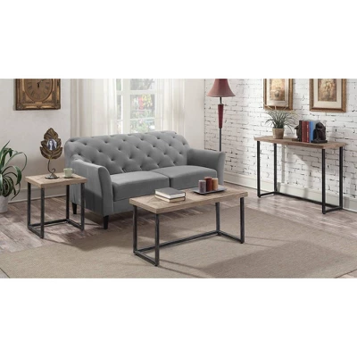 Laredo Parquet Console Table Natural/Black - Breighton Home 5 Laredo Parquet Console Table Natural/Black - Breighton Home - Image 5