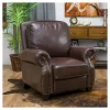 Torreon Faux Leather Recliner Club Chair Dark Brown - Christopher Knight Home