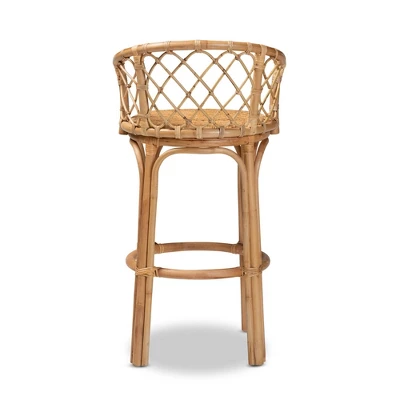 Orchard Rattan Barstool Natural/Brown - Bali & Pari 3 Orchard Rattan Barstool Natural/Brown - Bali & Pari - Image 3
