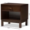 Deirdre Modern And Contemporary Wood 1 Drawer Nightstand - Baxton Studio
