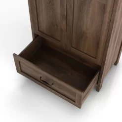 Nurembo 1 Drawer Wardrobe Closet Distressed Walnut - HOMES: Inside + Out -Cozy Living Deals Store GUEST dc241beb 6b05 41c4 b4d2 caa8c377d34b