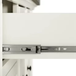 Julia Stainless Steel Top Island With Upholstered Square Stools White/Black - Crosley -Cozy Living Deals Store GUEST dc2b47d1 234b 4949 8a14 543f7730b4b1