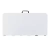 Flash Furniture 2.79-Foot Square Bi-Fold Granite White Plastic Folding Table With Carrying Handle