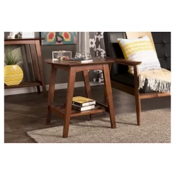 Sacramento Mid-century Modern Scandinavian Style End Table - Dark Walnut - Baxton Studio -Cozy Living Deals Store GUEST dcf16119 53c0 4e14 ba93 513131f5a6f3