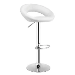 Costway Set Of 2 Bar Stools Adjustable PU Leather Barstools Swivel Pub Chairs White -Cozy Living Deals Store GUEST dcf24ef2 855f 4d21 92c1 759fadae99ab