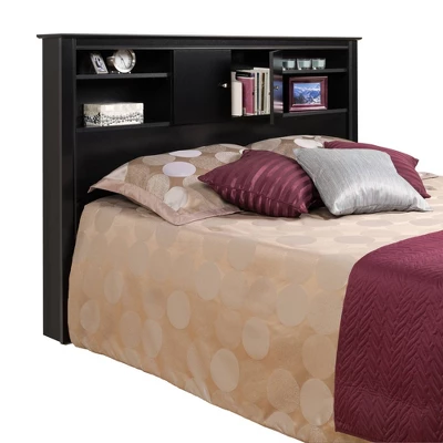 Queen Kallisto Bookcase Headboard With Doors Black - Prepac 3 Queen Kallisto Bookcase Headboard With Doors Black - Prepac - Image 3