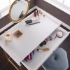 Randburg Vanity Table With Mirror White/Gold - Aiden Lane