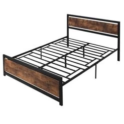 HOMCOM Queen Platform Bed Frame With Headboard & Footboard, Strong Metal Slat Support Full Bed Frame W/ Underbed Storage Space, No Box Spring Needed, 63''x82''x40.5'' 7 HOMCOM Queen Platform Bed Frame With Headboard & Footboard, Strong Metal Slat Support Full Bed Frame W/ Underbed Storage Space, No Box Spring Needed, 63''x82''x40.5'' -Cozy Living Deals Store GUEST dd872a25 1a1f 4e8b 8721 e0c30f8829f7