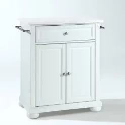 Alexandria Stone Top Portable Kitchen Island/Cart - Crosley -Cozy Living Deals Store GUEST ddb94a41 5d6e 478e 85bc 0cf1ab3675d3