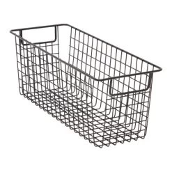 Farmlyn Creek 3 Pack Metal Wire Storage Baskets For Shelves, Pantry, Closet, Long Narrow Organizer Bin, Black, 16 X 6 X 6 In -Cozy Living Deals Store GUEST ddcb1578 bb99 4b72 ac01 dde7950d2092