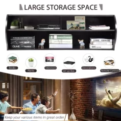 Costway 48.5'' Wall Mounted Audio/Video TV Stands Console Living Room Furniture W/Shelves -Cozy Living Deals Store GUEST ddf50548 4d92 4307 9c2c 65360d2582e1