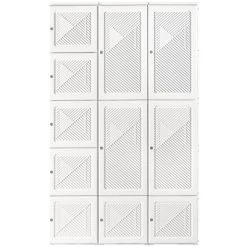 HOMCOM Portable Wardrobe Closet, Bedroom Armoire, Foldable Clothes Organizer With Cube Storage, Hanging Rods, And Magnet Doors, White 7 HOMCOM Portable Wardrobe Closet, Bedroom Armoire, Foldable Clothes Organizer With Cube Storage, Hanging Rods, And Magnet Doors, White -Cozy Living Deals Store GUEST de58c46f 5acc 4623 bd6c 19db8f3bda17