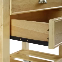 Bristol Double Drop Leaf Kitchen Cart Natural - Crosley -Cozy Living Deals Store GUEST de8fb40f d4da 419e bd9a 082c043db01d