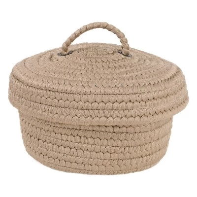 Colonial Mills Peek-A-Boo Basket And Lid - Tan 1 Colonial Mills Peek-A-Boo Basket And Lid - Tan