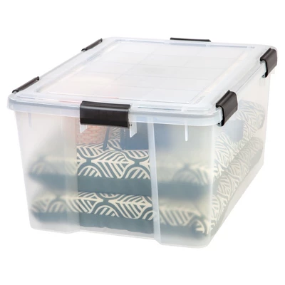IRIS 62qt WeatherPro Plastic Storage Bin Clear 2 IRIS 62qt WeatherPro Plastic Storage Bin Clear - Image 2