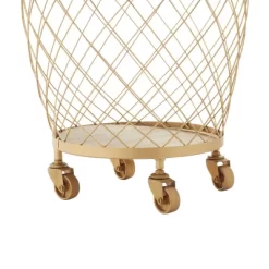 2pk Modern Metallic Rolling Baskets Gold - Olivia & May -Cozy Living Deals Store GUEST df3469b5 d859 46e4 a156 2ab60bbf0ee4