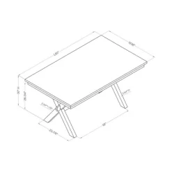 60" Arga Transitional Wood Dining Table Gray/Antique White - HOMES: Inside + Out -Cozy Living Deals Store GUEST df36bb97 1ccd 4030 ab62 da600810a989