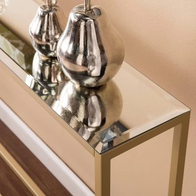 Dillard Narrow Long Console Table Deep Gold - Aiden Lane 2 Dillard Narrow Long Console Table Deep Gold - Aiden Lane - Image 2