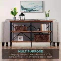 Best Choice Products 55in Rustic 3-Tier Console Table For Living Room, Entry W/ Non-Scratch Feet 11 Best Choice Products 55in Rustic 3-Tier Console Table For Living Room, Entry W/ Non-Scratch Feet -Cozy Living Deals Store GUEST e1681ee4 e0ea 4c80 9454 fa6c9b0b603a